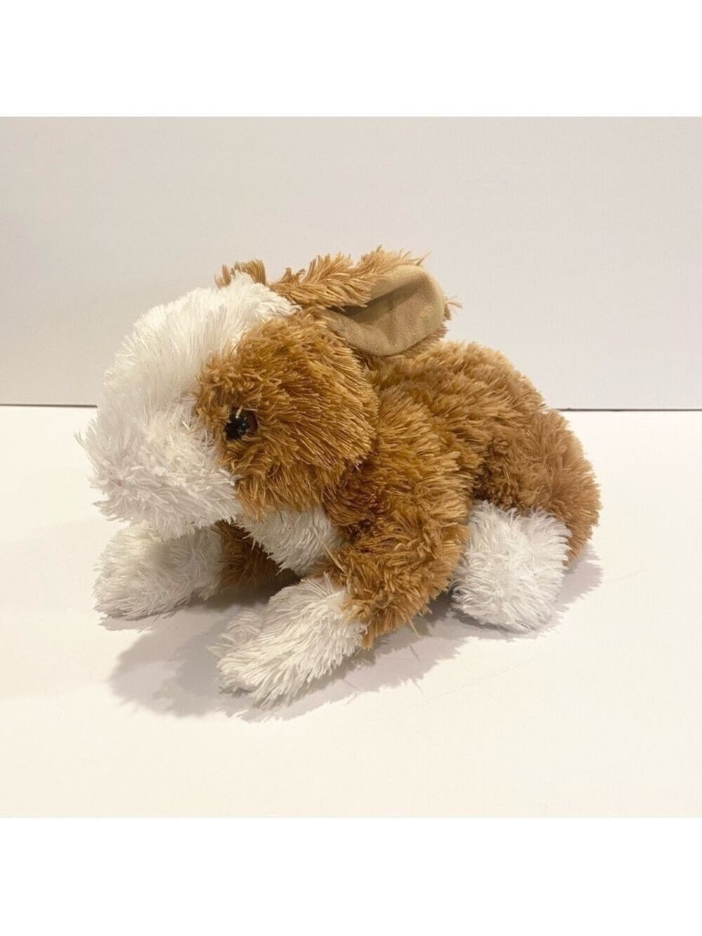 Bunny Rabbit Plush Brown White Stuffed Animal Tan Ears Tummy Small 9” Little Toy